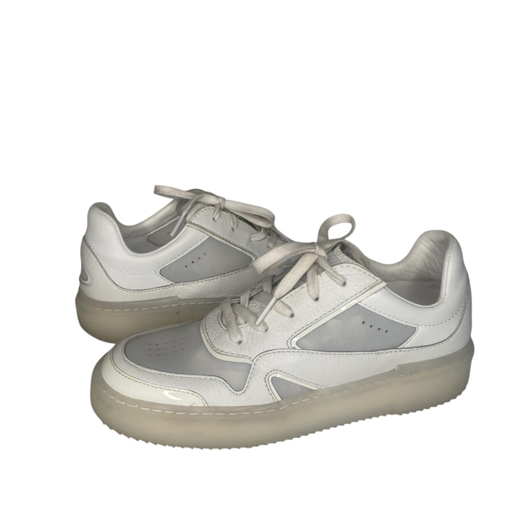 Stuart Weitzman Ryan PVC Paneled Textured Leather Sneaker Size 6